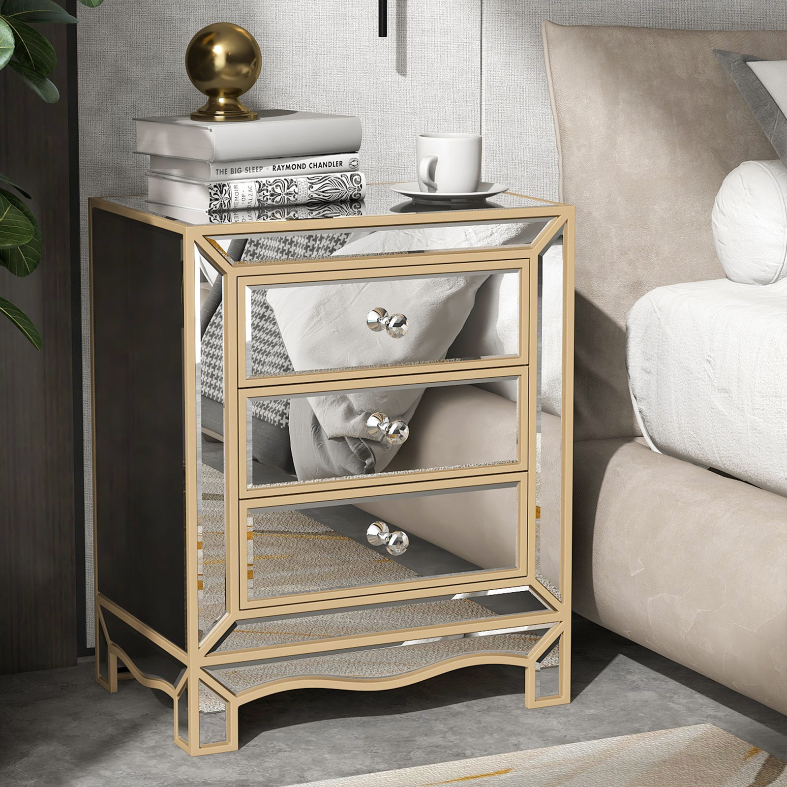 Augensternchen Glass Nightstand